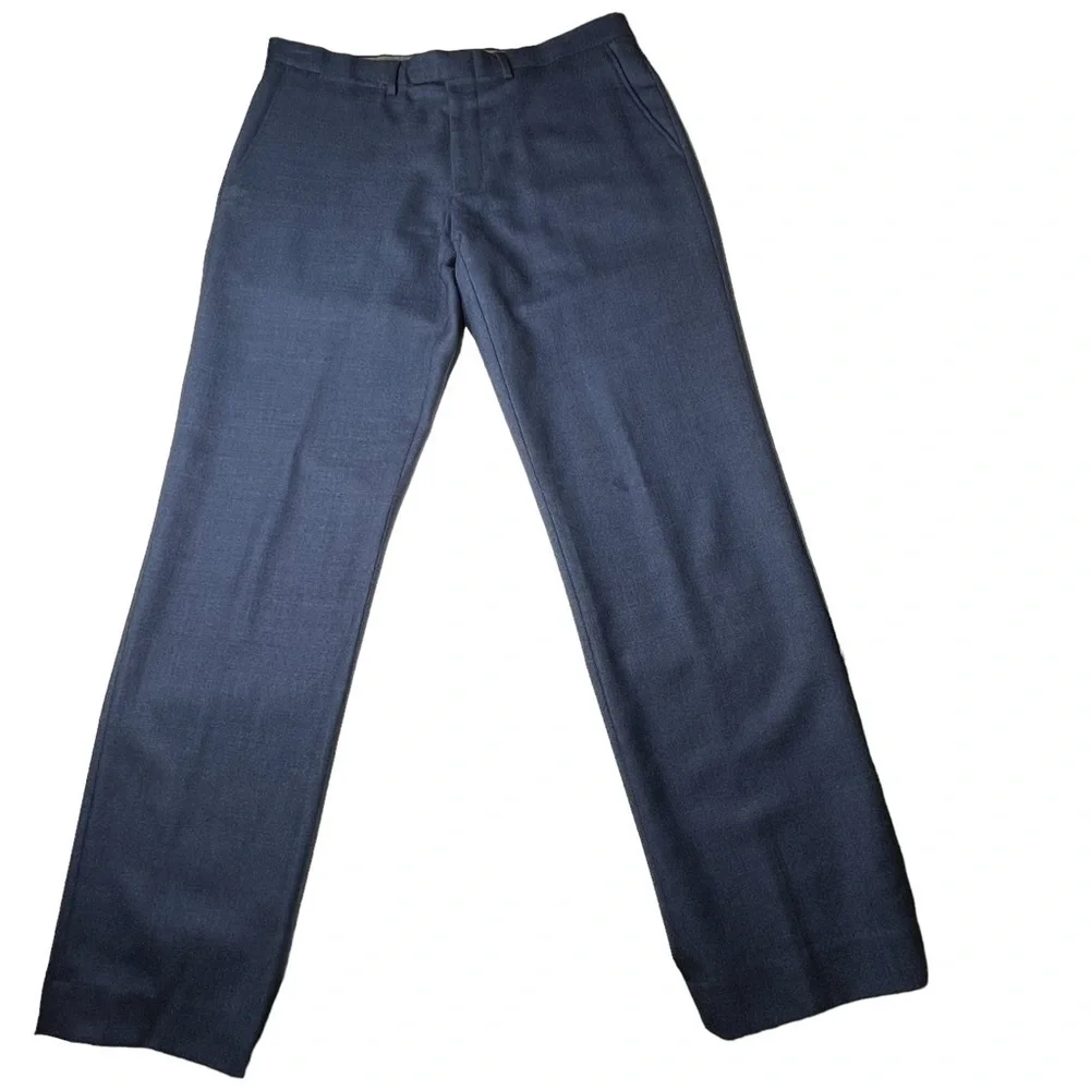 J. CREW BOWERY Classic Fit Navy Blue Wool Men's Dress Pants Trousers 33 …